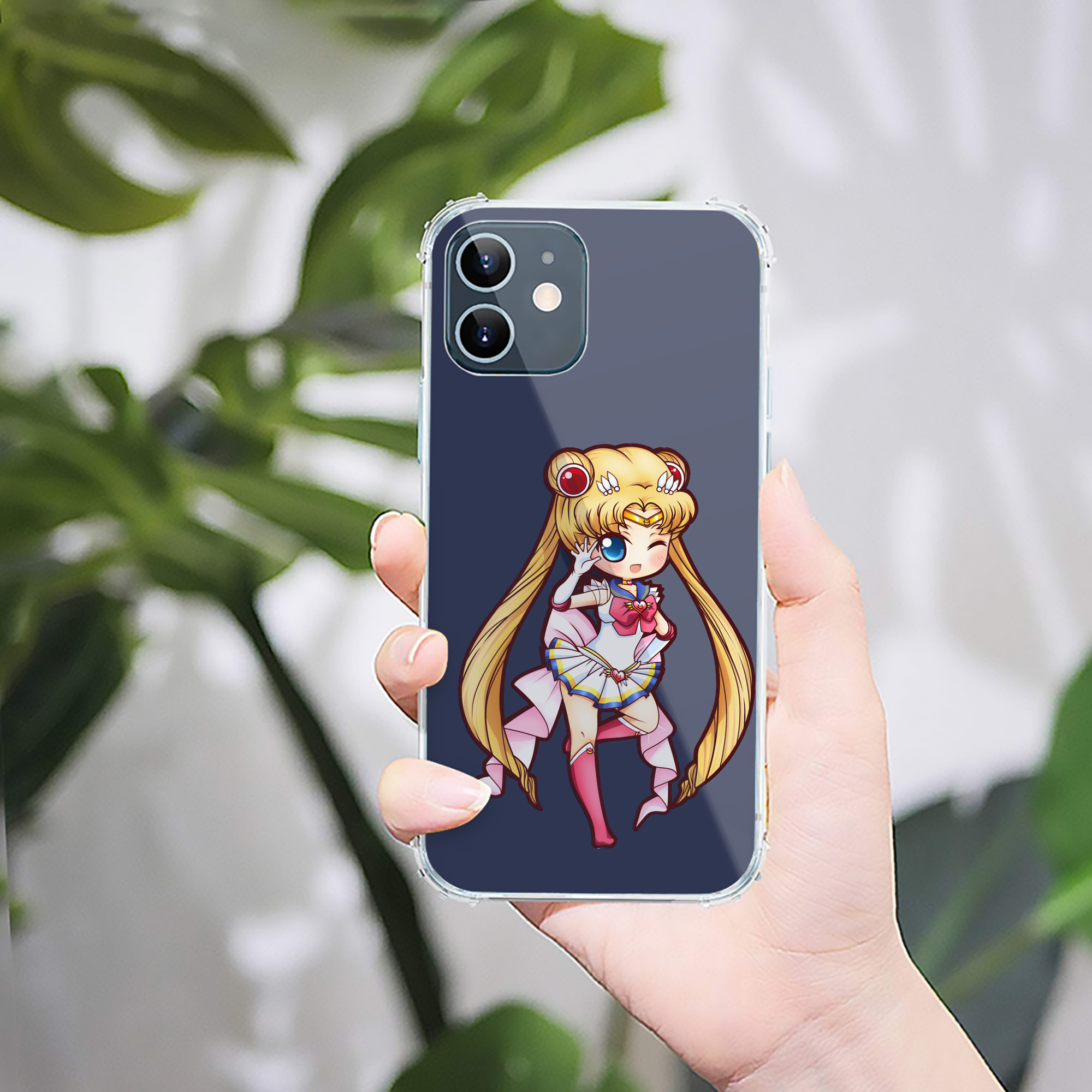 （画像用） 美少女戦士セーラームーン 月野 うさぎ つきの うさぎ Sailor Moon Tsukino Usagi 【iPhone 12シリーズ対応】透明スマホケース（クリアソフトケース）